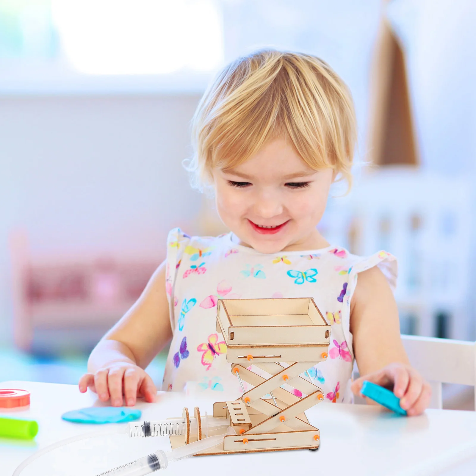 Labor Jack Scissor Stand Toy Educational Kit Manuelle Hebemaschine für wissenschaftliche Experimente für Kinder