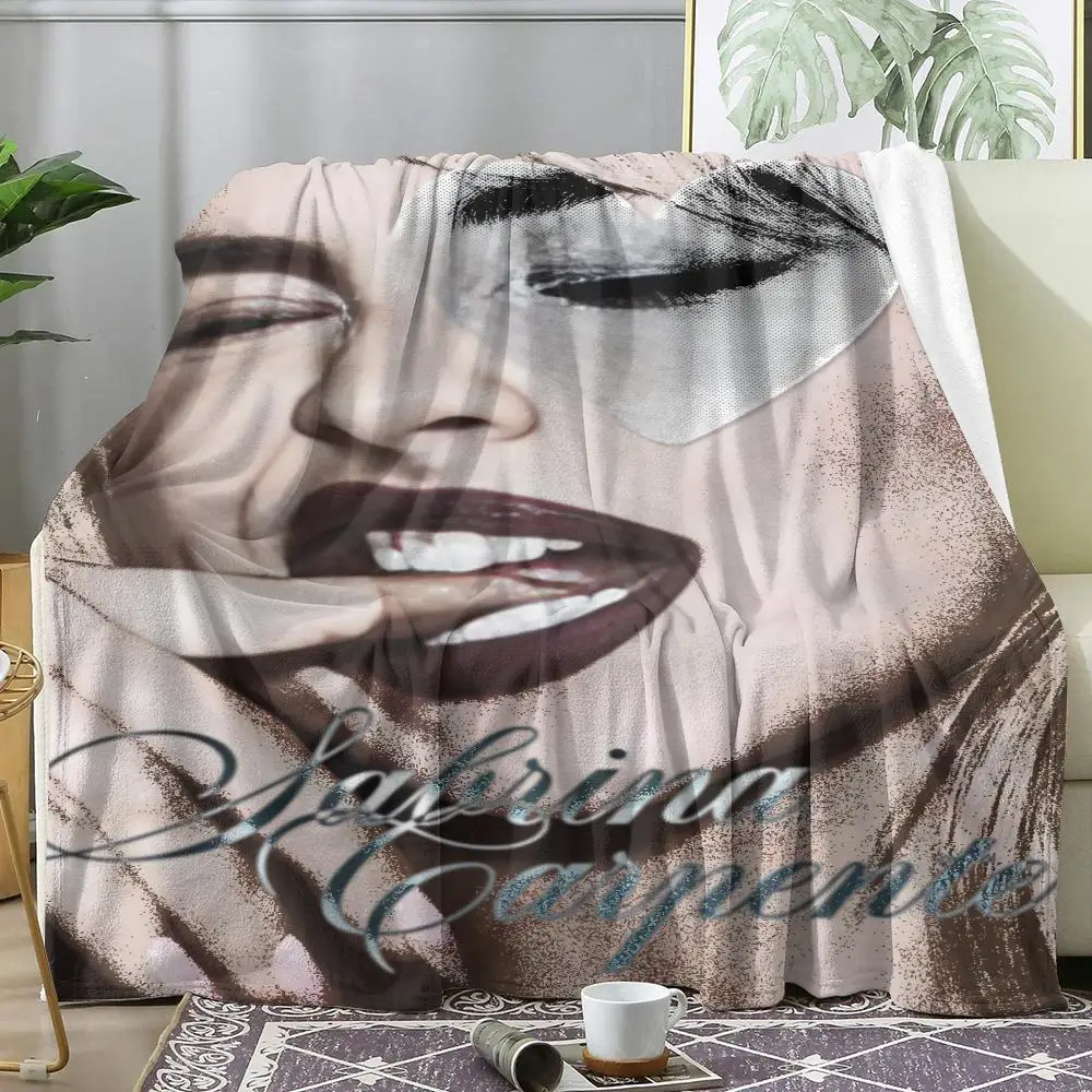 Rising Singer S-Sabrina Carpenter Throw Soft Flannel Throw Summer Blanket Lightweight Cozy Nap Blanket for Sofa Bed Travel