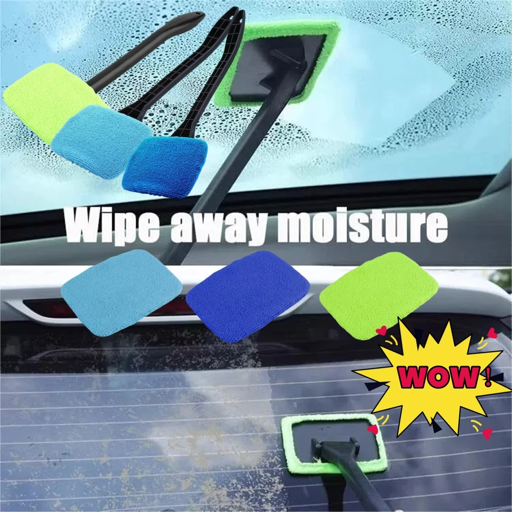車の窓用の再利用可能な布パッド,車の窓用のクリーニングツール,汚れたブラシ,新しい