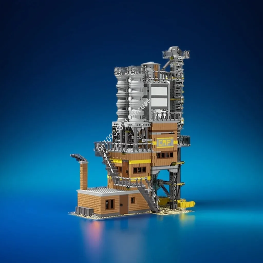 2671-teiliger MOC Industrieller Betonwerk-Bausatz DIY Funktionale Mischanlage mit Rotierender Trommel