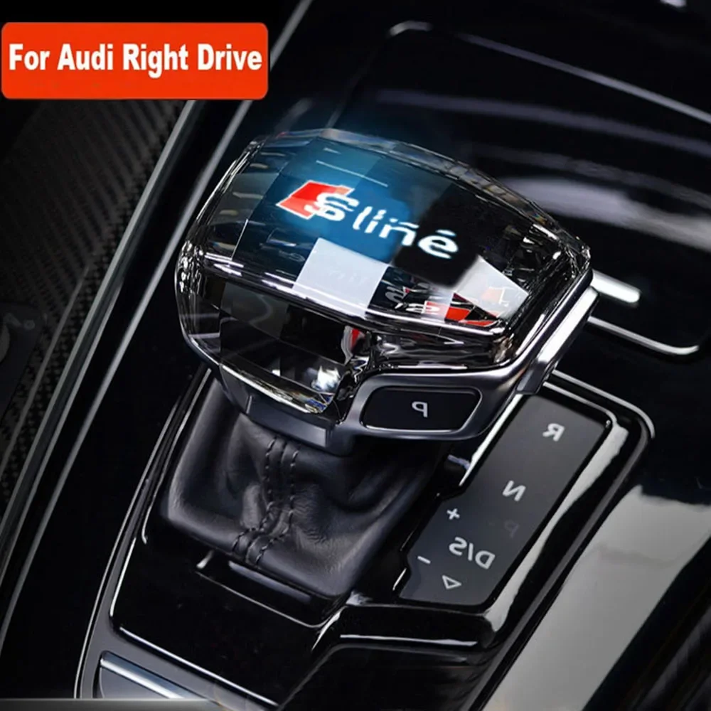 For Audi crystal gear handle Right Drive A4 S4 Q5 RS4 RS5 A5 S5 Q5L SQ5 gear head modification shift Right Drive