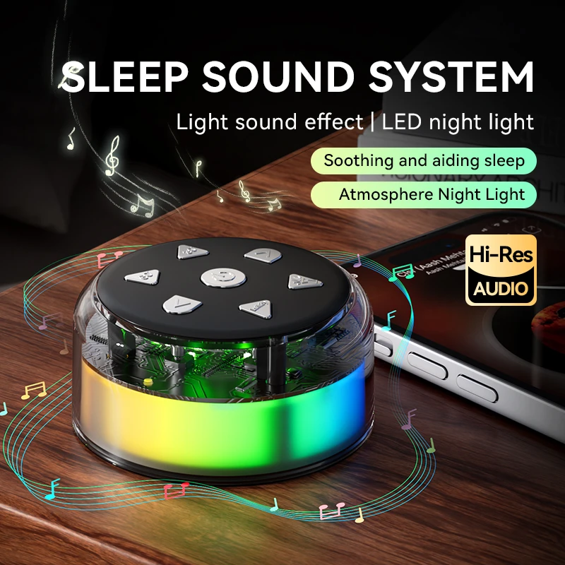 

New Multifunctional Sleep Monitor With Usb Ambient Light Bluetooth Speaker Under Pillow White Noise Intelligent Timing