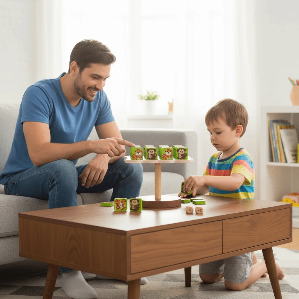 เกมครอบครัว ต้นไม้ทรงตัวสัตว์ ฝึกการคิด ฝึกสมาธิ ของเล่นลิงทรงตัว ของเล่นคณิตศาสตร์ขนาดเล็ก ของเล่นปริศนาทรงตัว