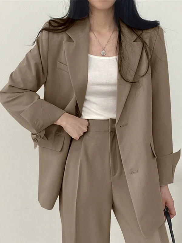 Spring Autumn Style Women's Slim Fit Suit Set Elegant Personality Wide Leg Pants Suit Pants Suit Jacket Chinese Fashion 2026