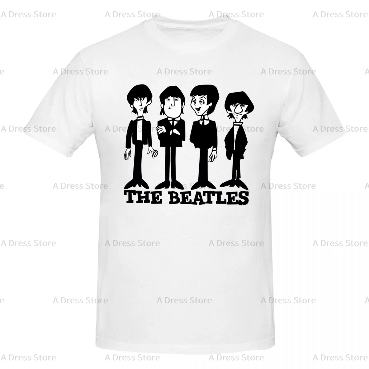 The Beatle Keep Calm Men's round neck T-shirt,Oversized print Tee Shirt,Casual Large Size Tshirt