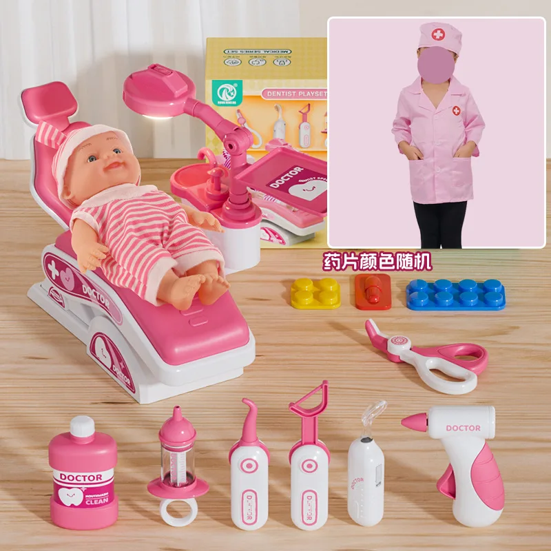

Dentist Role Play Toys for Kids Pretend Doctor Nurse Set with Checkup Tools Toy Vaccine Shots Educational Career Learning Toys
