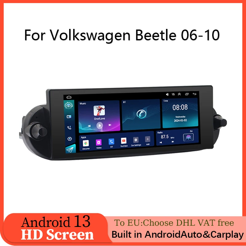 Android Navigation Radio Player For Volkswagen Beetle 06 - 10 Carplay Auto Car Multimedia Video Car Dvd Player Auto Electronics