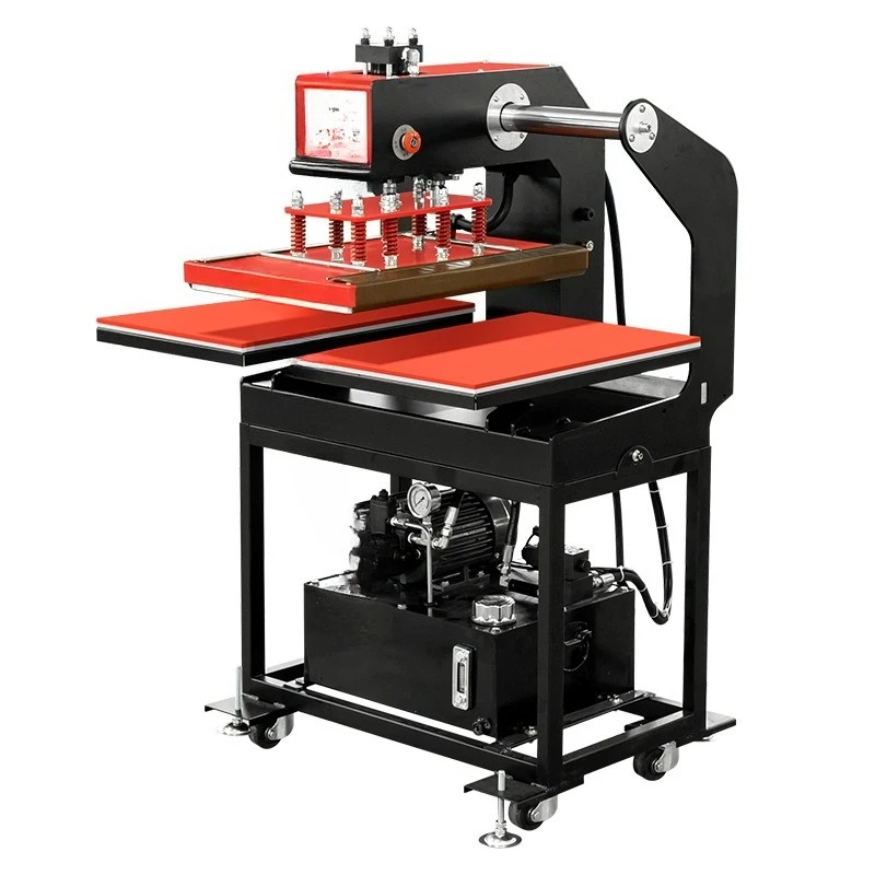 

Hydraulic double station set garment heat transfer machine