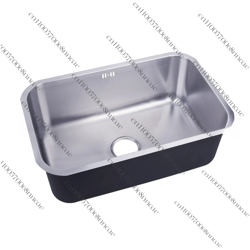 

04 Stainless steel sink single tank integrated molding under the table basin vegetable basin wire drawing tank