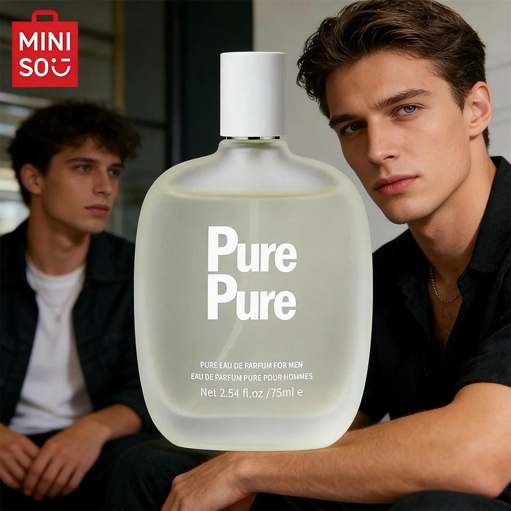 MINISO PURE Perfume For Men Original Luxury Floral Eau De Parfum Designer Fragrance Man Gift Body Spray 75ML