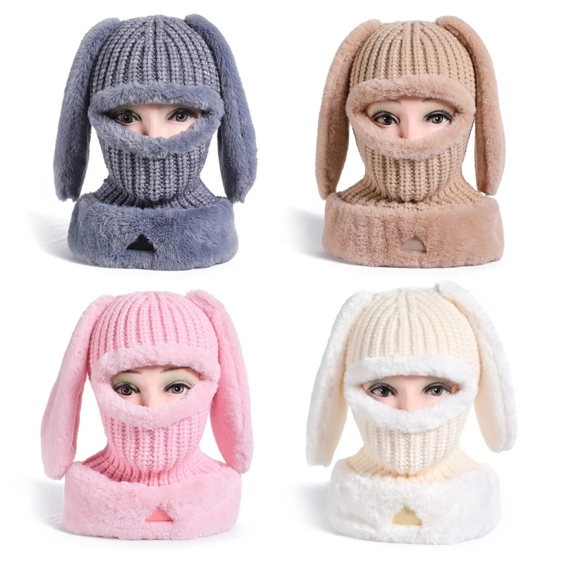 Playfulness Rabbits Winter Hat Knitted Outdoor Hat Stylish Crochet Hat Soft Warm for Chilly Weather