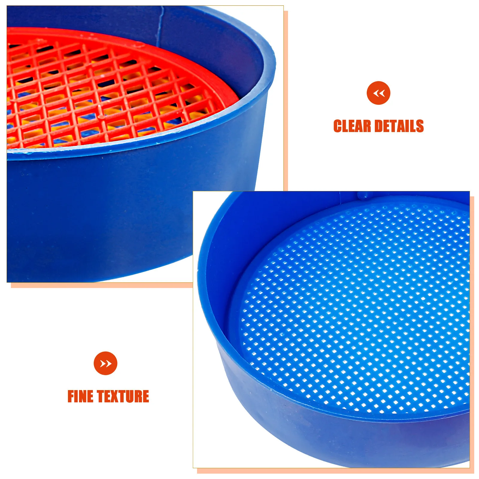 1Set Soil Sifter Plastic Mesh Gardening Tool Manual Soil Sieve Sifting Pan for Garden Filtering Plastic Sifting Pan