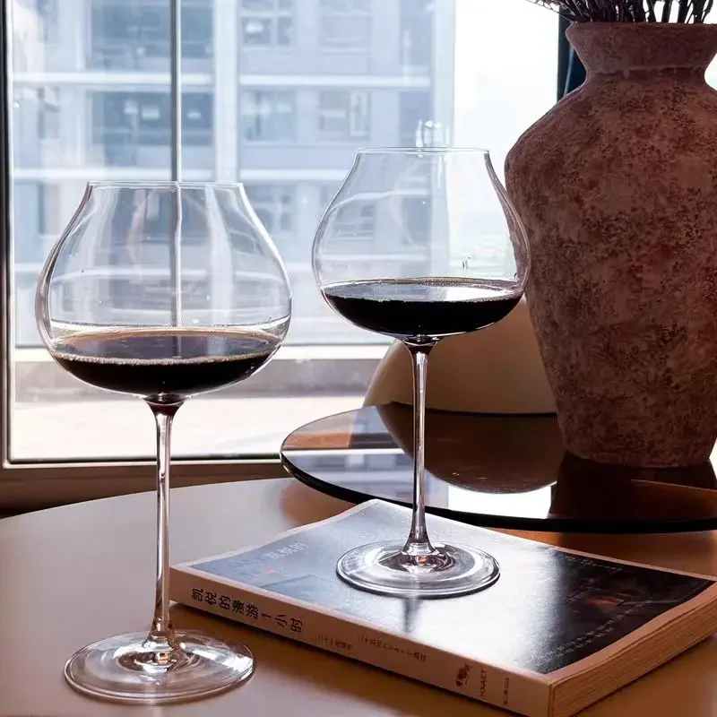 Super Thin Crystal Burgundy Goblet Dark White Wine Glass Slovakia Style Sommelier Exclusive Tasting Glass