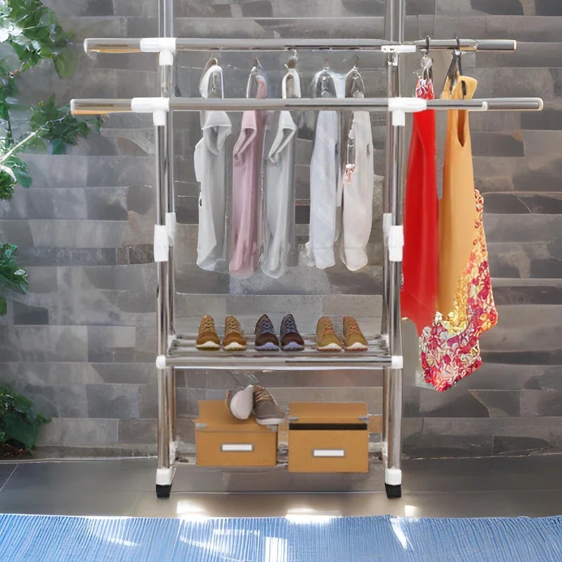 

Boutique Clothing Rack Hats Display Hall Gold Shelf Storage Hanger Modern Palazzo Woman Aesthetic Room Furniture Bag Stand Pants