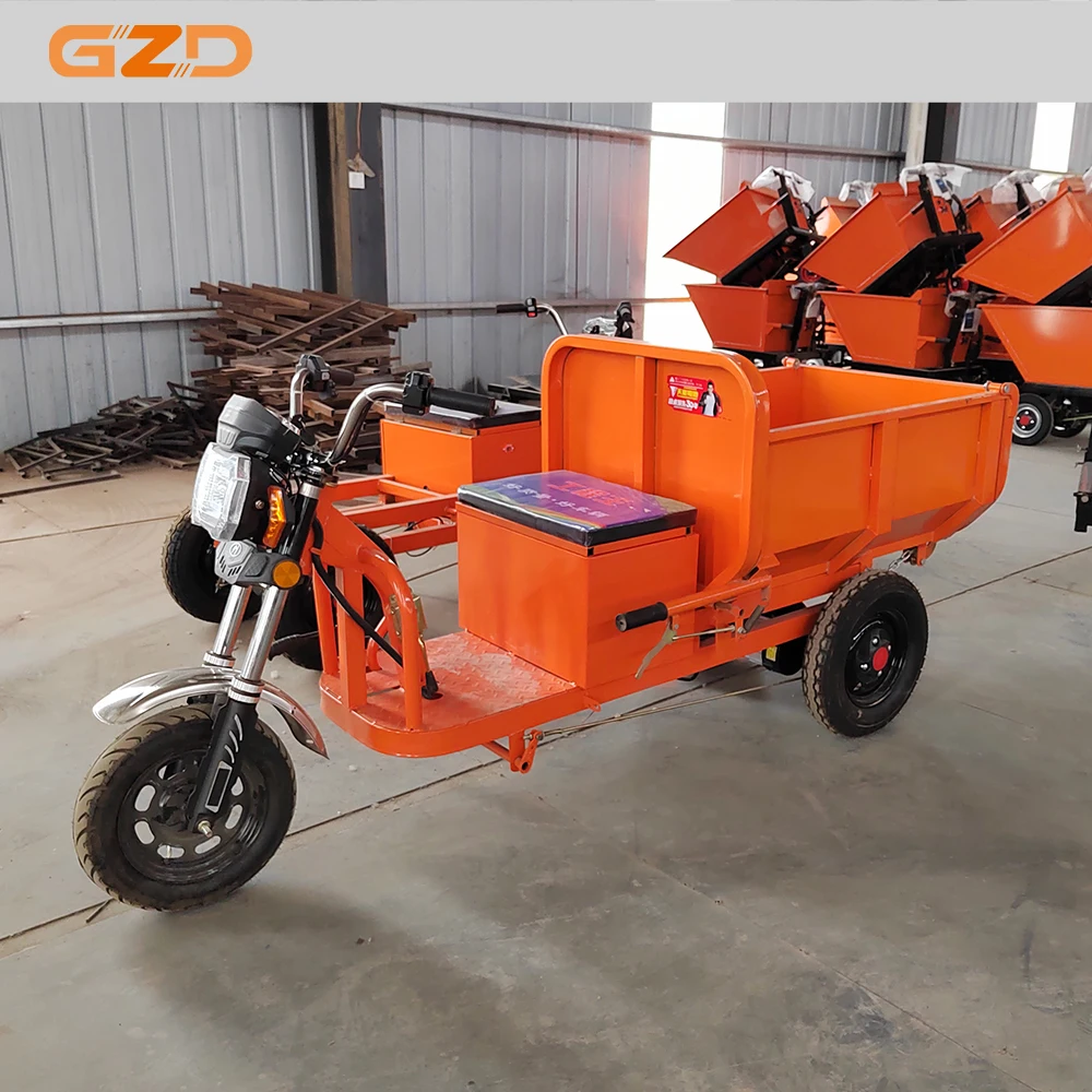 3 Wheels Dump Truck 1000kg Load Mini Electric Freight Tricycle Mini Dumper Truck