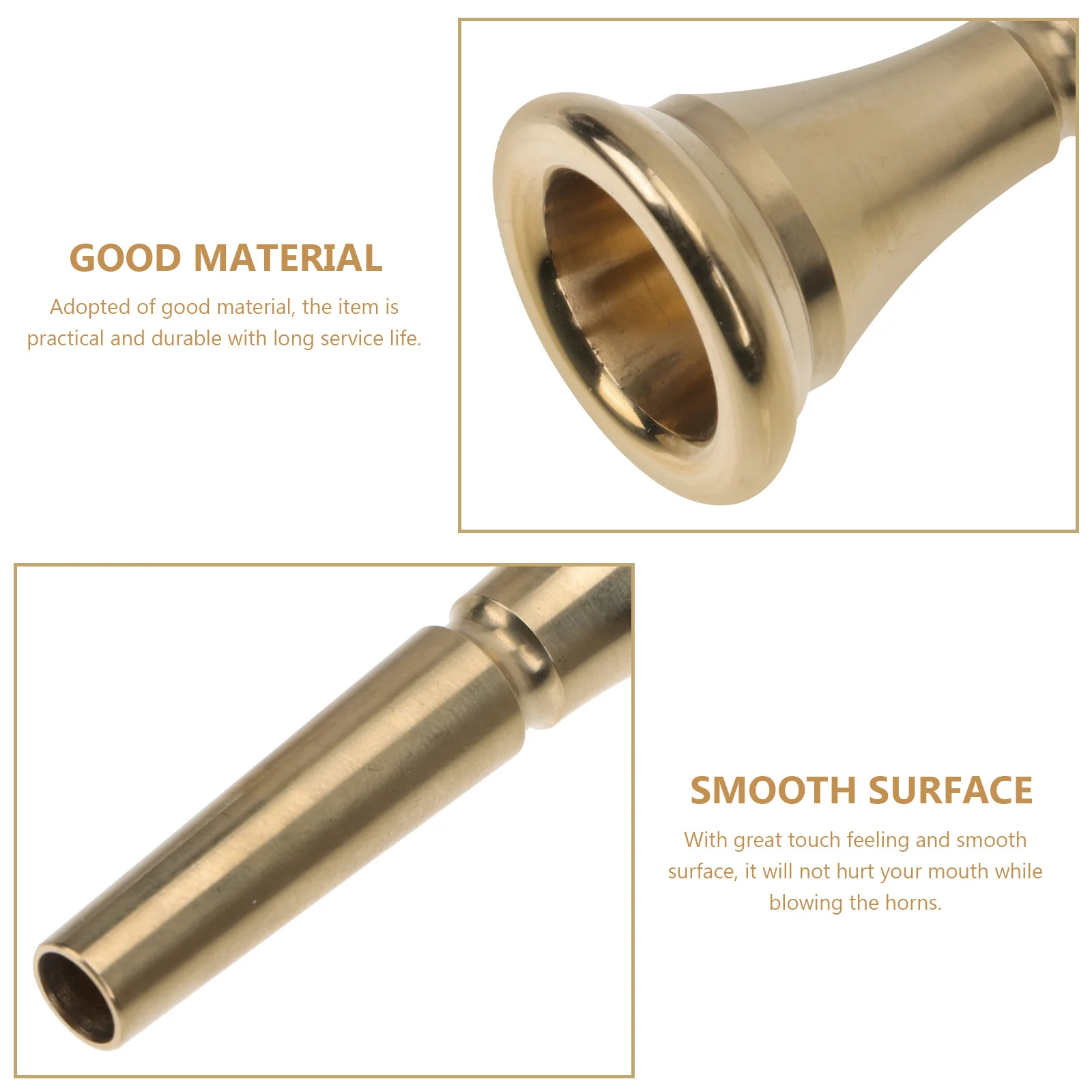 

Professional French Copper Alloy Replacement Mouthpiece Durable Smooth Surface For Beginners Accessories Instrument Parts Gift