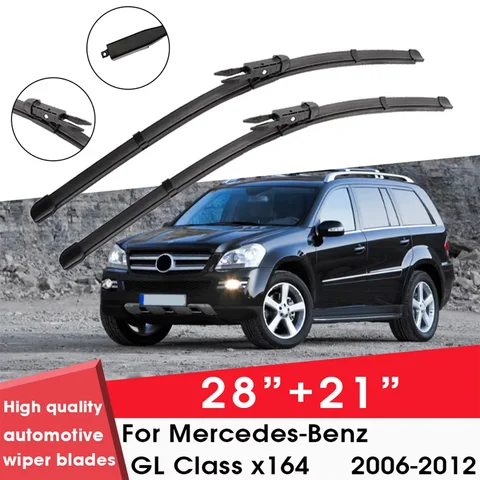 Щетка стеклоочистителя автомобиля для Mercedes-Benz GL Class x164 2006-2012 28 "+ 21" лобовое стекло чистый натуральный резиновый автомобильные аксессуары