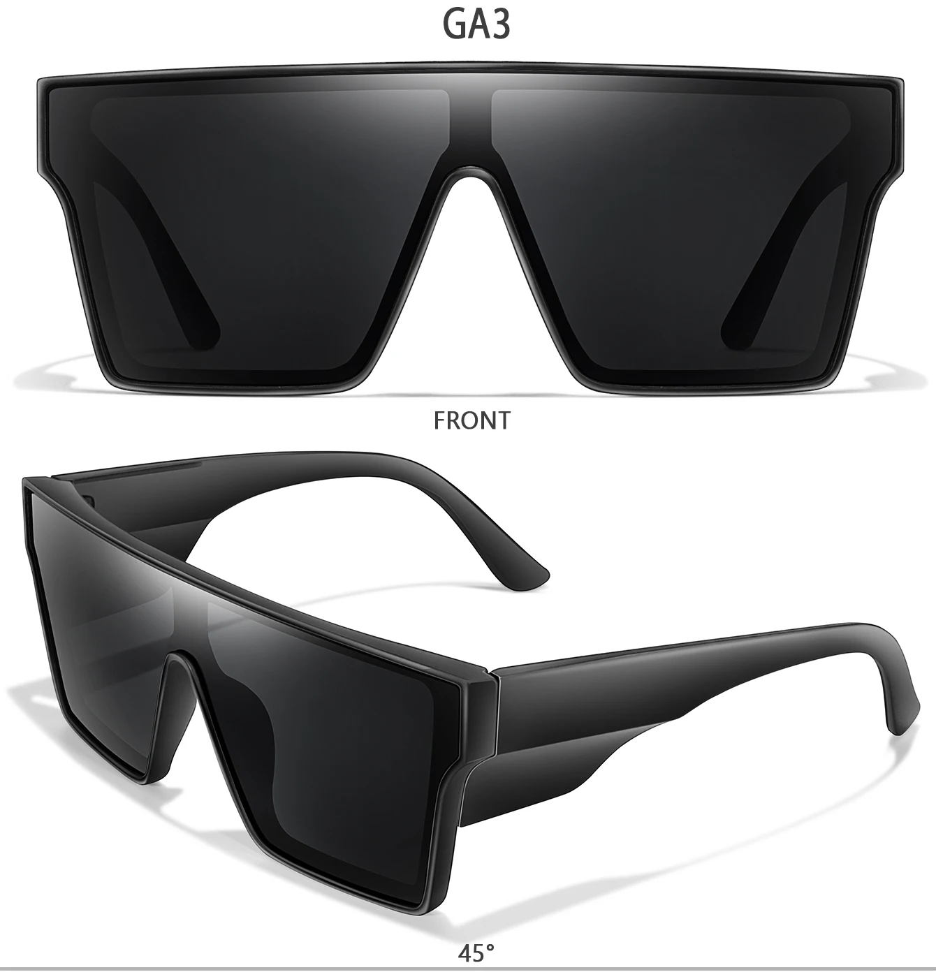 3 Paar Sonnenbrillen mit großem Rahmen, UV400, bunte Gläser, für Herren und Damen, Outdoor-Sport, Angeln, Radfahren, Wandern, Laufen, Fahren, Brillen, Geschenk – Detail 6