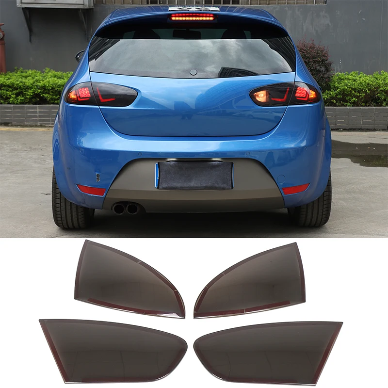 ل سيات ليون 2008-2012 ABS الأسود سيارة الذيل ضوء مصباح إشارة بدوره إشارة واقية اكسسوارات الديكور الخارجي للسيارة #1