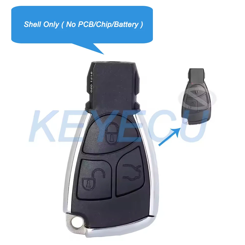 

Keyecu, 3 кнопки, Модифицированная запасная умная задняя крышка для Mercedes Benz B C E ML S CLK CL W203 W211 W204