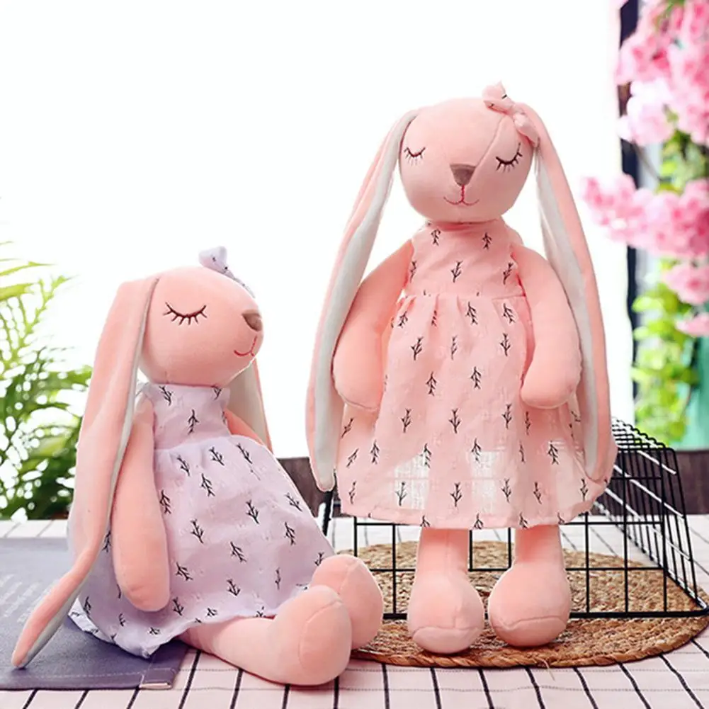 Easter Bunny Stuffed Adorable Easter Bunny Plush Stuffed Figurine Set Spring Festive Tabletop Ornaments for Kids Easter Gifts