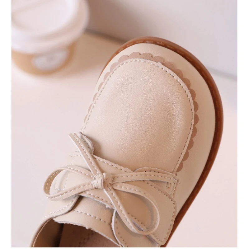 Autumn Children's Flats Fashion Bow Lace Arch Insole Spring Baby Girls Casual Shoes Comfortable Kids Student-shoes