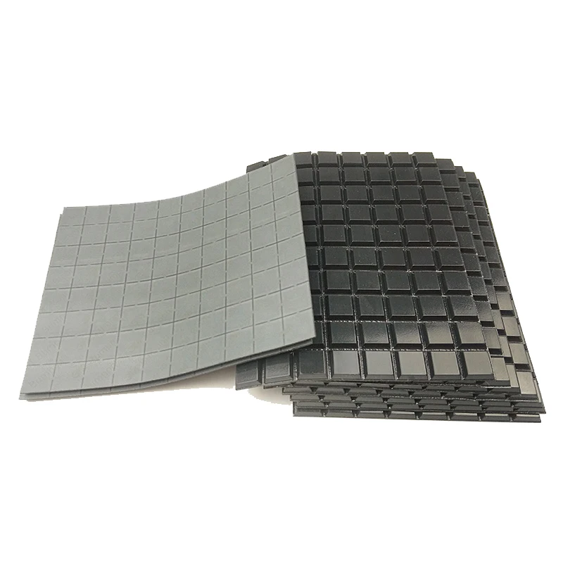 Square Tapered Bumpon Protective Products, Sj5008, W/ Flat Top, 80Pcs Board