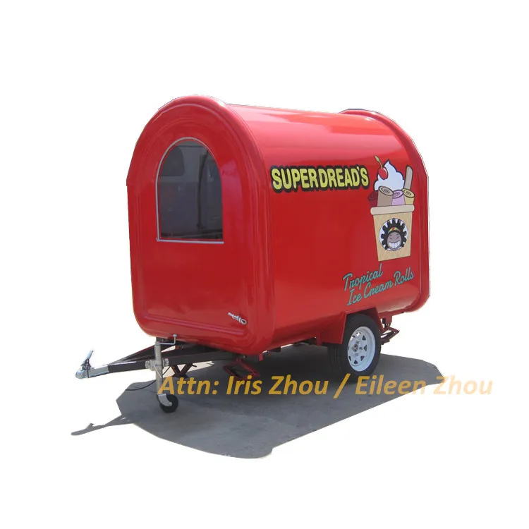 

Summer hot sale 2.2m length fried ice cream roll street food cart price for sale with fried ice cream roll machine inside