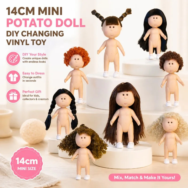 

14cm Mini Potato Doll DIY Changing Vinyl Toy