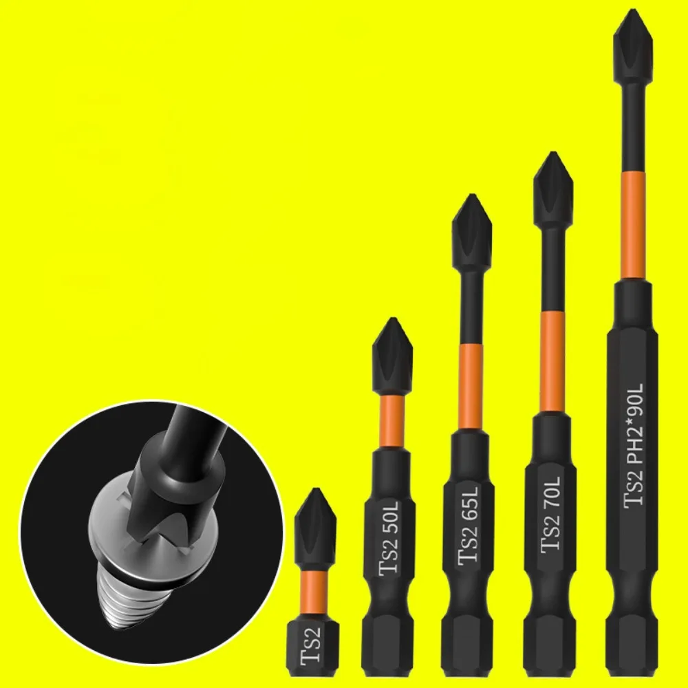 Anti-shock Screwdriver Bit Non-slip Impact Resistant Screwdriver Batch Head Multiple Specifications Durable Cross Drill Bit