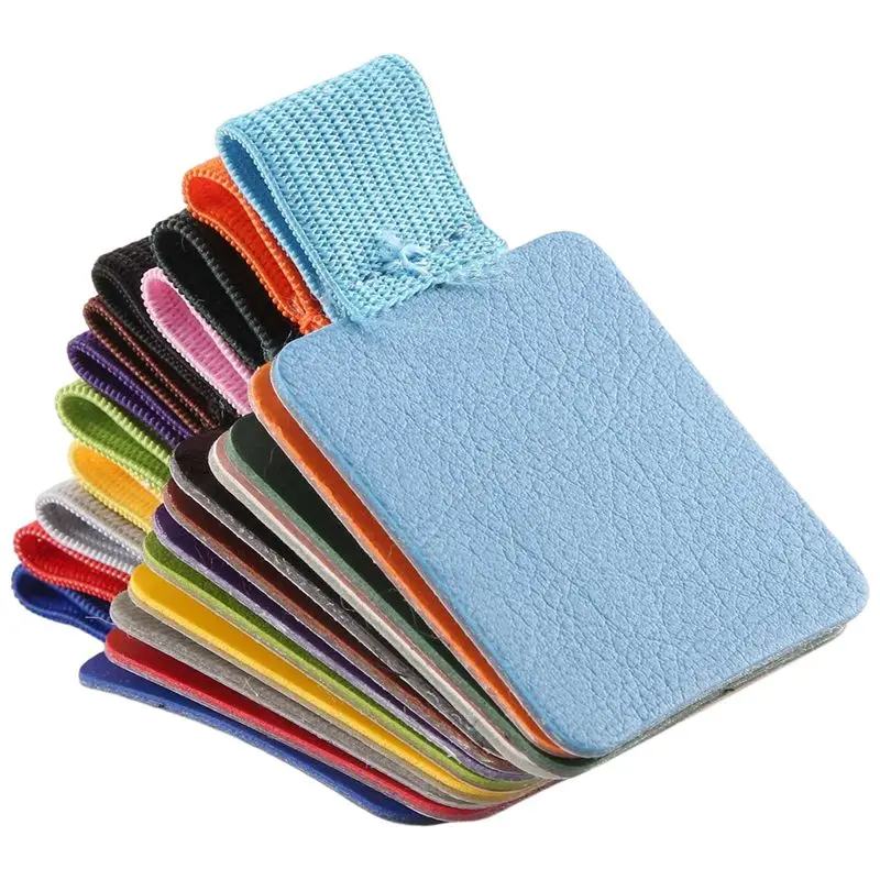 A013 12 Pcs Self-Adhesive Notebook Pen Loop Holder Set,Faux Leather Pen Holder with Elastic Loop for Pens