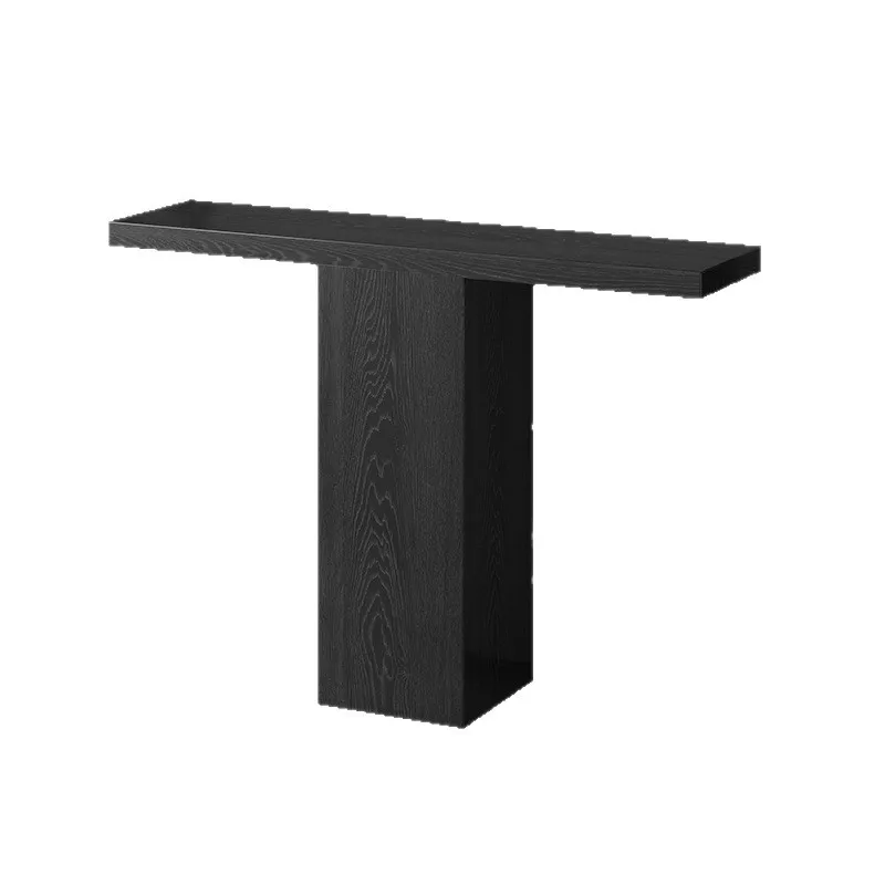 Solid wood entrance table End view platform Modern homestay narrow tabl ornament wooden pile log carbonized wooden pier entranc