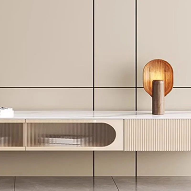 التلفزيون الأبيض حامل تلفاز غرفة المعيشة طاولات القهوة خزانة جانبية تلفزيون الدعامات الأساسية Lowboard Meuble Tv Suspendu Sofaset الأثاث