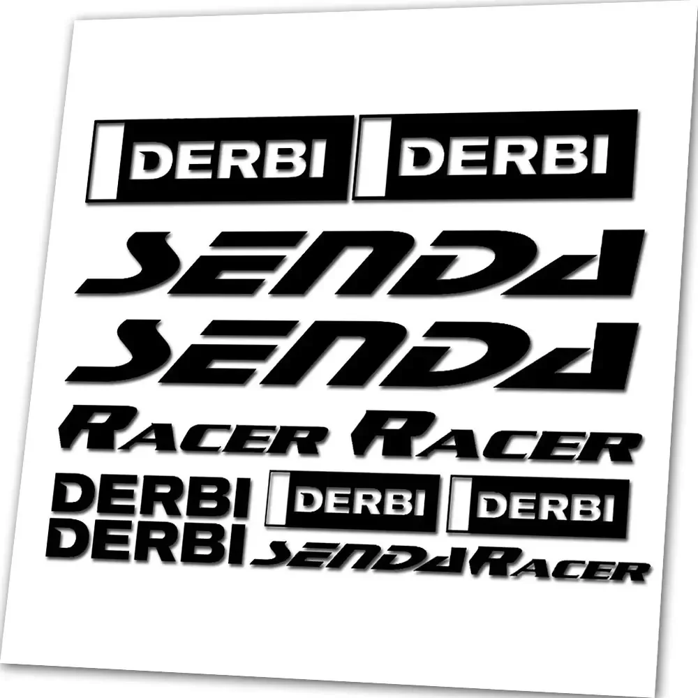1 Juego de pegatinas "Cool Holographic 'Derbi Senda Racer", aptas para carteras, unidades USB, calendarios, cajas artesanales y mochilas