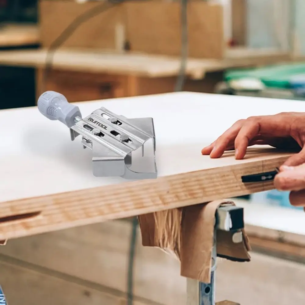 

Swing Jaw Multipurpose Corner Clamp 90 Degree Stainless Steel Woodworking Tool Closed Open Photo Framing Tool T-shaped