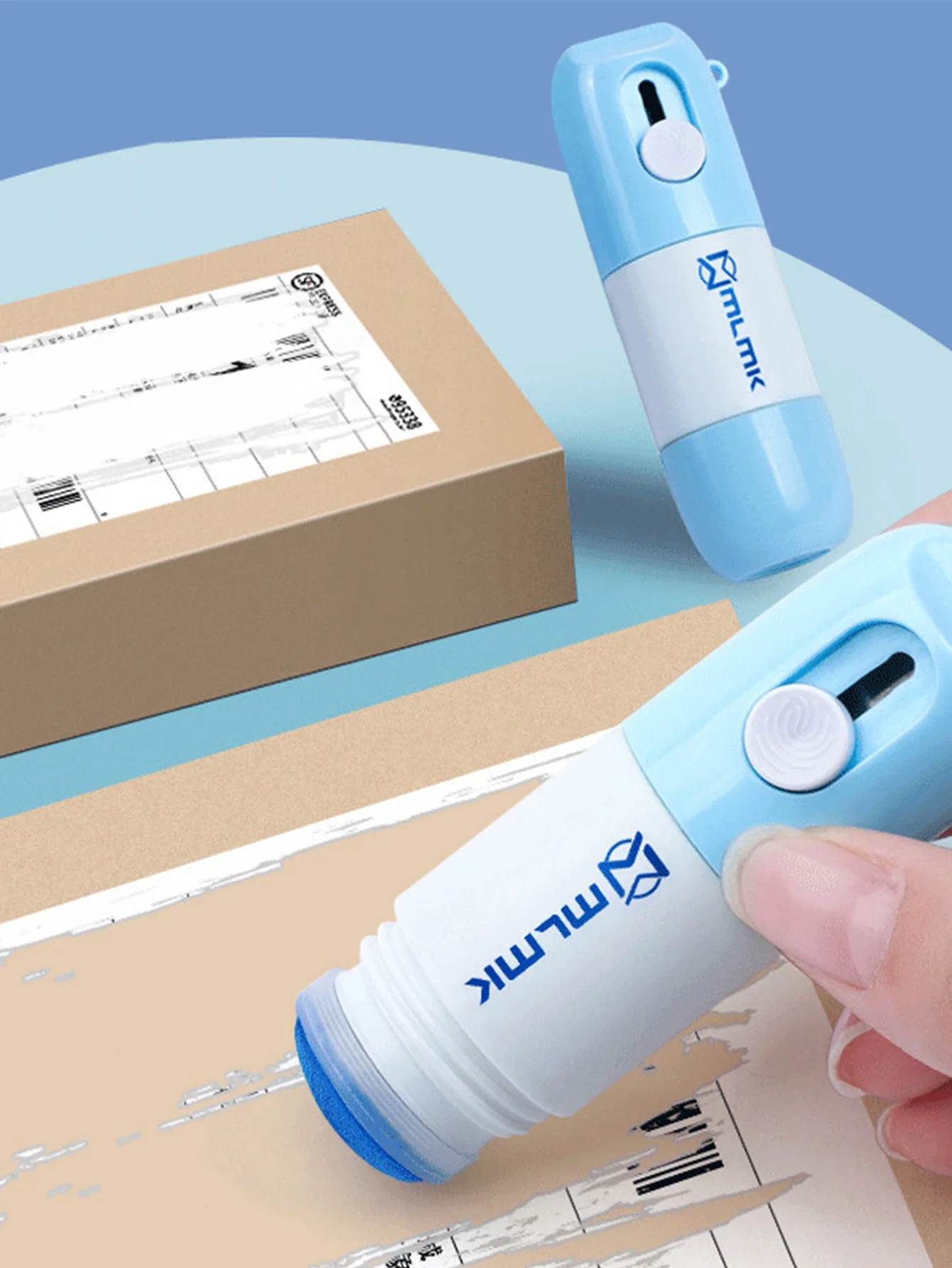 Papel térmico Correção Fluido, Data Identity Privacy Protection, Unboxing Faca Eraser, Express Home Office Acessórios