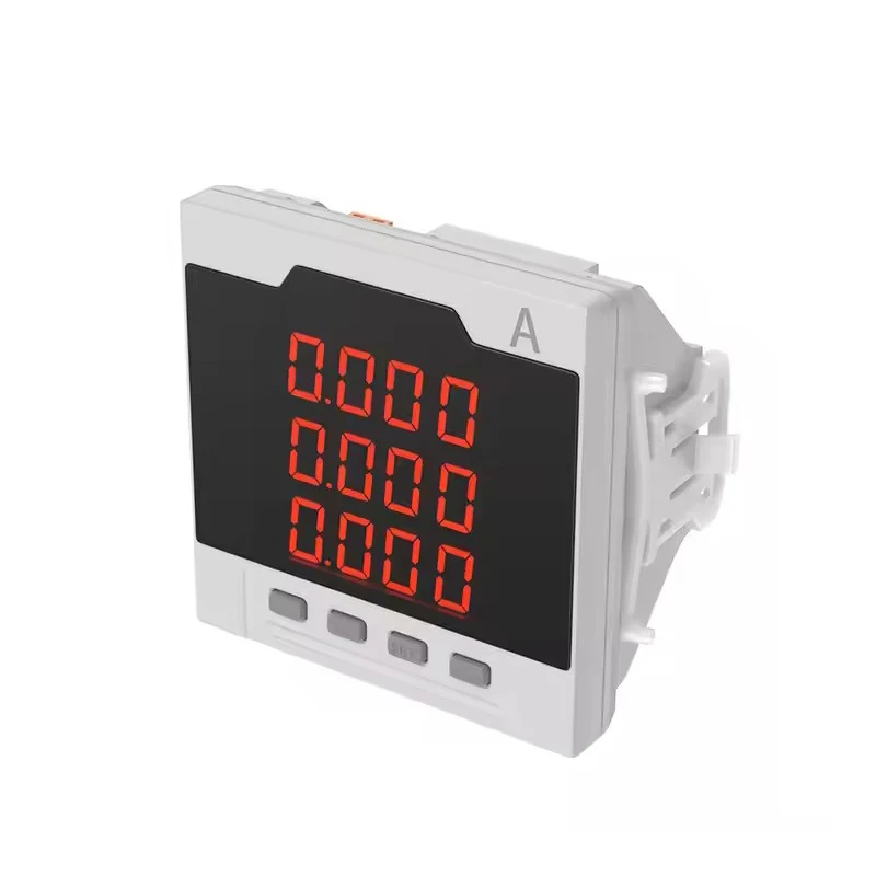 Three phase AC ammeter size 72 * 72 80 * 80 96 * 96mm digital instrument working voltage AC220V