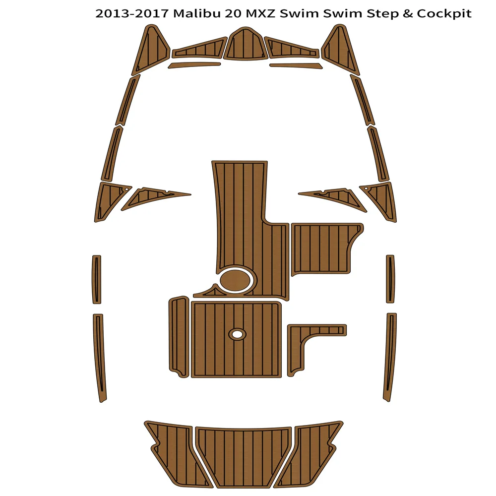 

Swim Platform Cockpit Pad Boat EVA Foam Teak Deck Floor For 2013-2017 Malibu 20 MXZ