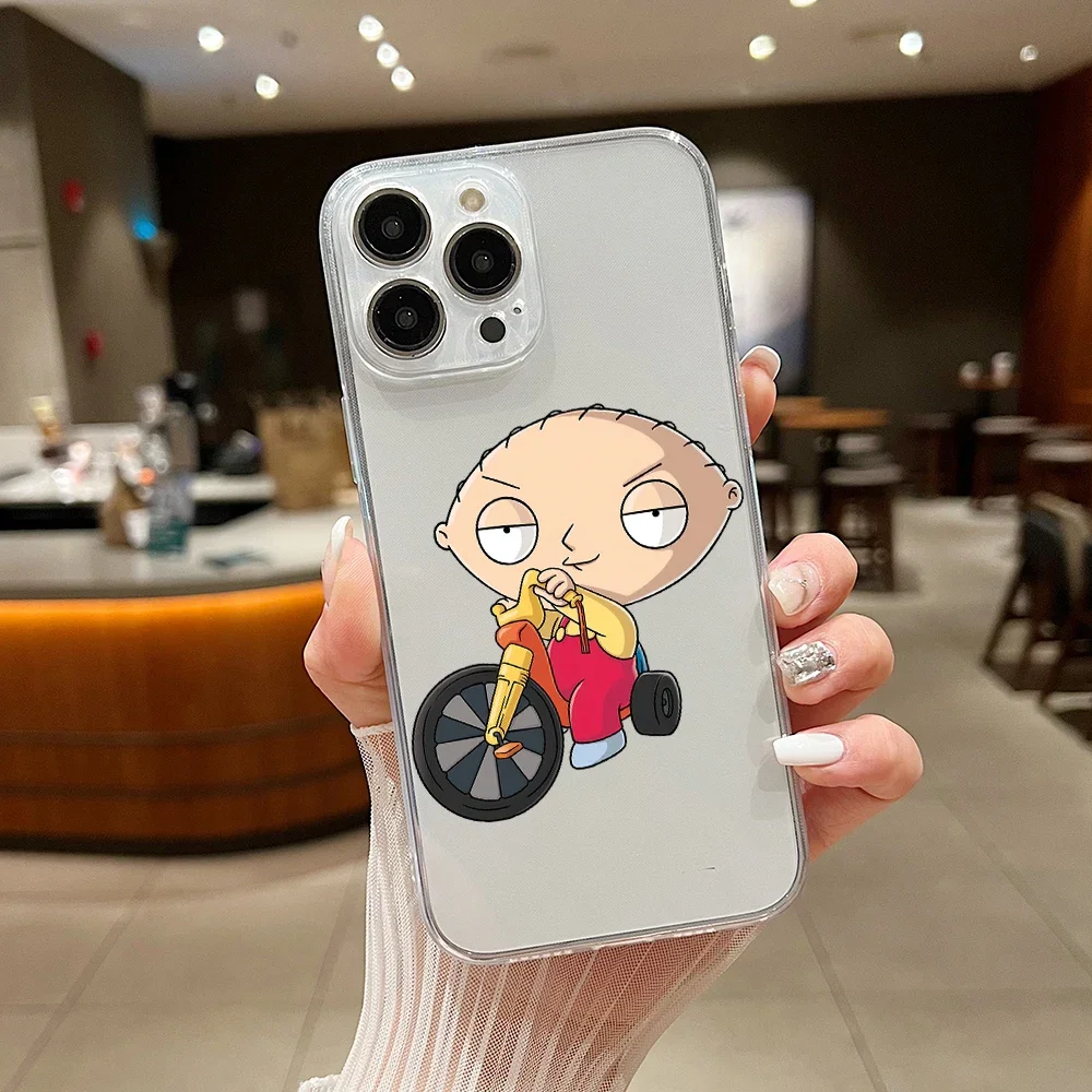 Cartoon Funny Family Guys Phone Case For iphone 15 14 13 12 11 XS Pro Max Mini X XR 6 7 8 Plus SE Soft Silicone Transparent Capa