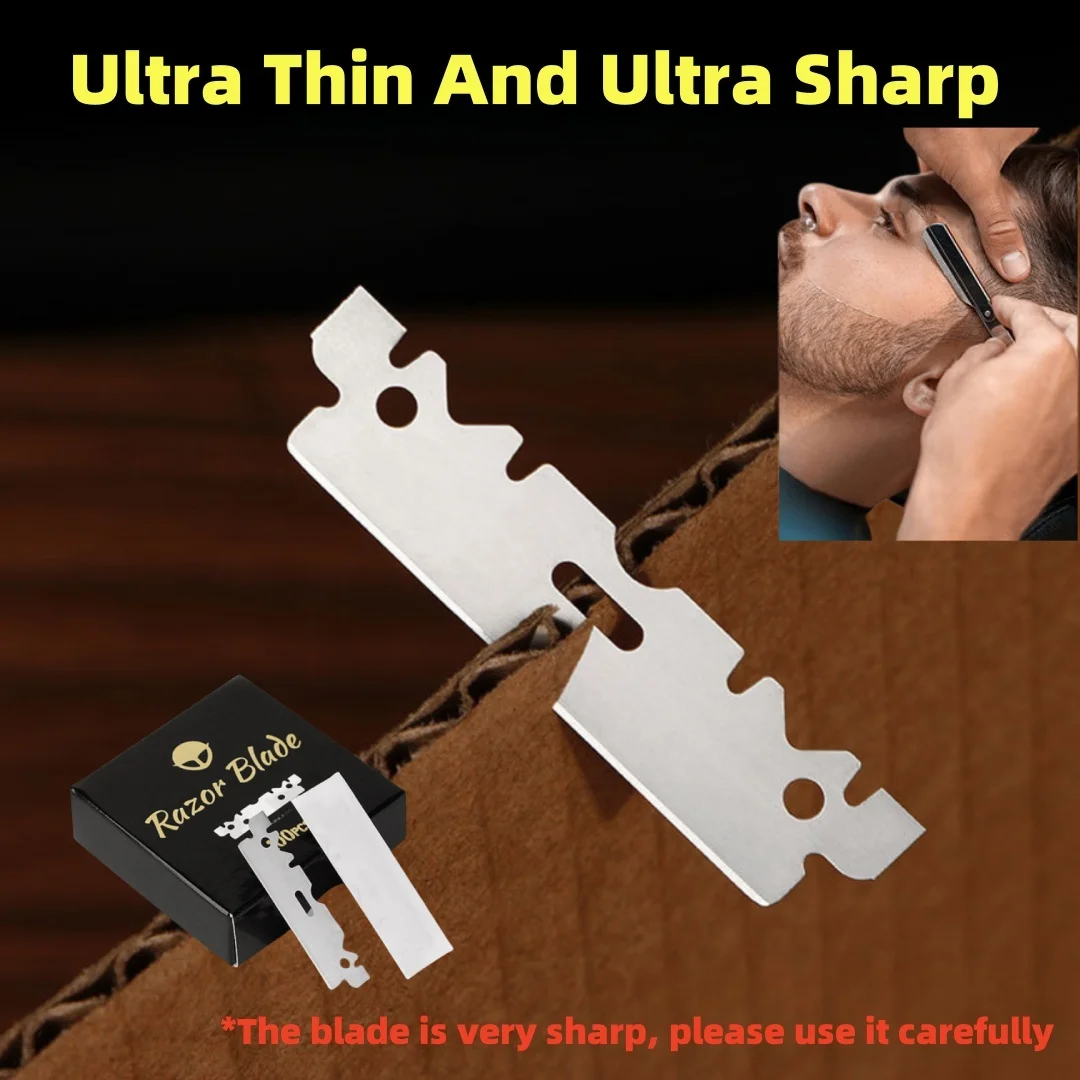 

100 шт., лезвия из нержавеющей стали, безопасные лезвия для бритвы, замена мужской бритвы, парикмахерские лезвия, аксессуары для инструментов