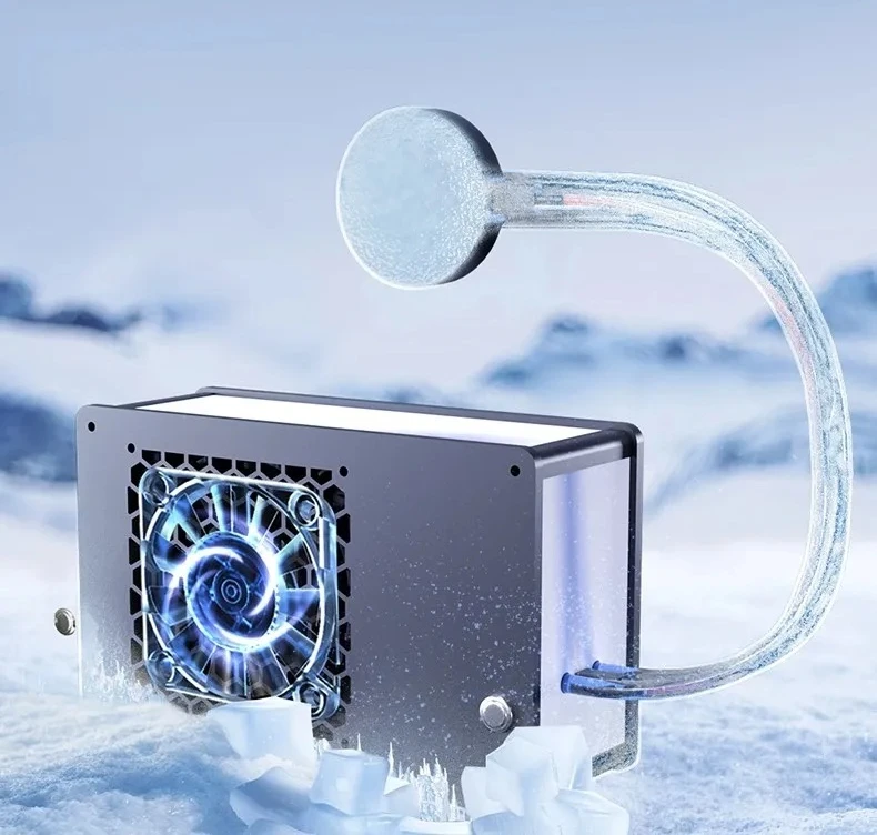 White Magnetic Liquid Cooler for Mobile Phones & Tablets Non‑Illuminated Heavy‑Duty Gaming E‑Sports Cooling Radiator