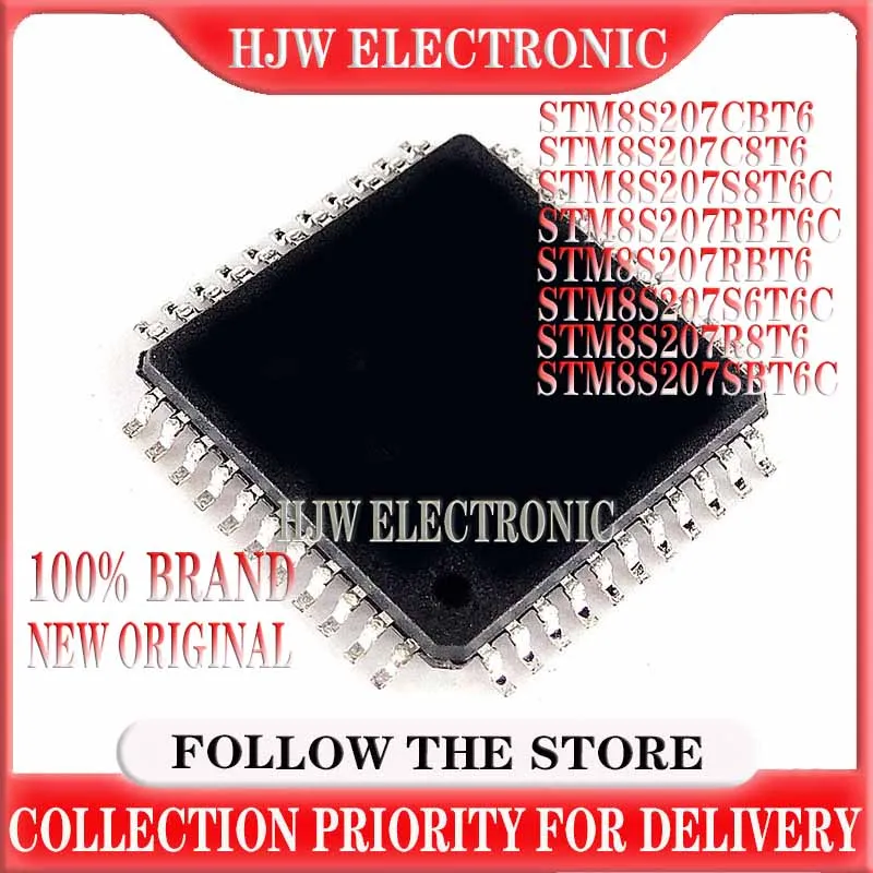 STM8S207CBT6 STM8S207C8T6 STM8S207RBT6 STM8S207R8T6 STM8S207S8T6C STM8S207RBT6C STM8S207S6T6C STM8S207SBT6C New LQFP 48 44