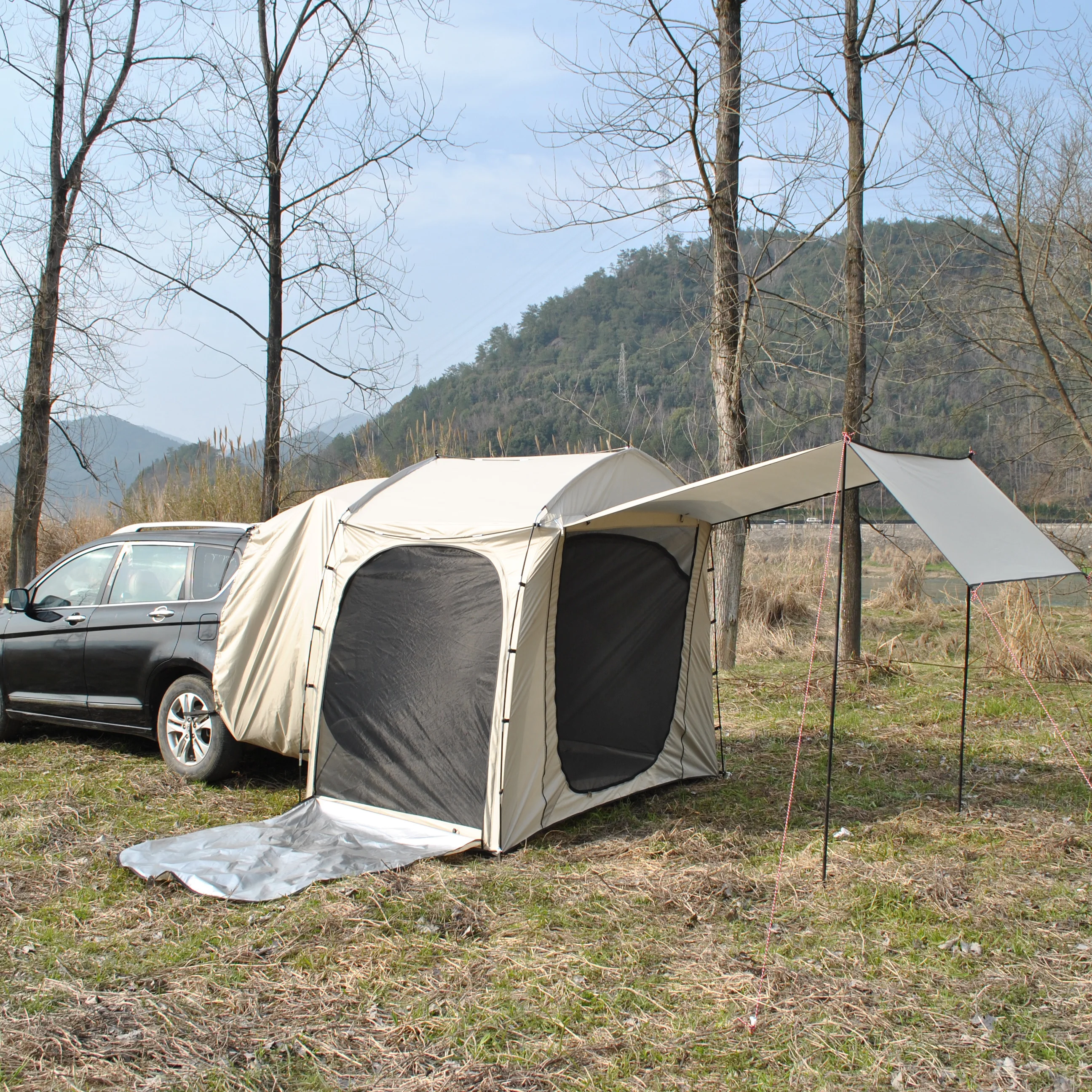 

Waterproof Car Tent with canopy, Car Tailgate Awning Tent, Vehicle SUV Tent, Can Be Used without Car