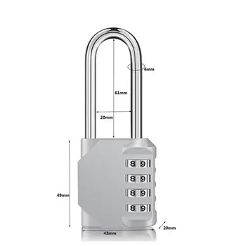 戶外四位密碼長鎖防水密碼掛鎖,適用於學校置物櫃、健身房收納櫃、圍籬門等。 6 最佳銷售 車庫鎖 - №6