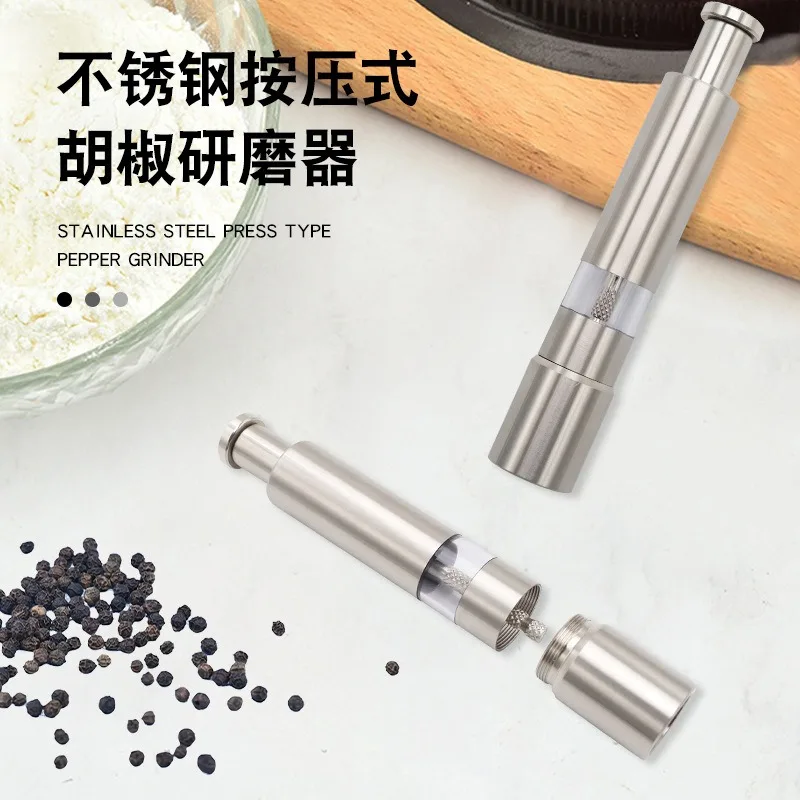 Thumb Push Pepper Mill,Customization Portable Salt Grinder,Event Logo Advertised Gift,Promotional Giveaway