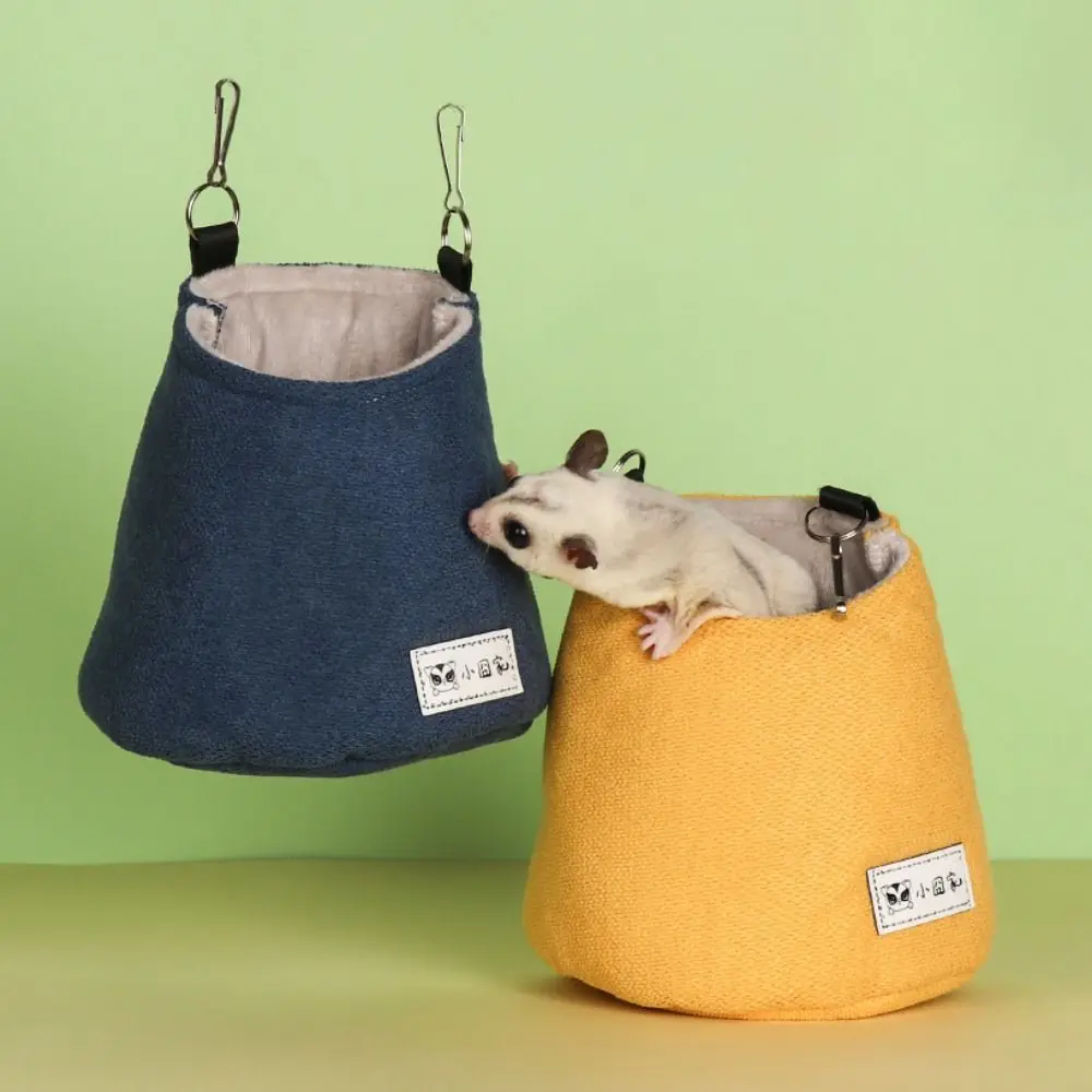 Sugar Glider Pouch Squirrel Bed for Cage Sugar Glider Pouch Hang Bed Small Animals Removable Nest Mat for Hamster Syrian Hamster