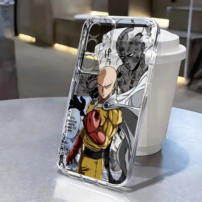 

Anime One Punch Man Comics Phone Case For Samsung A71 A51 A55 A52 A35 A25 A37 A17 A07 A54 A15 A14 A05 A13 A73 5G Transparent