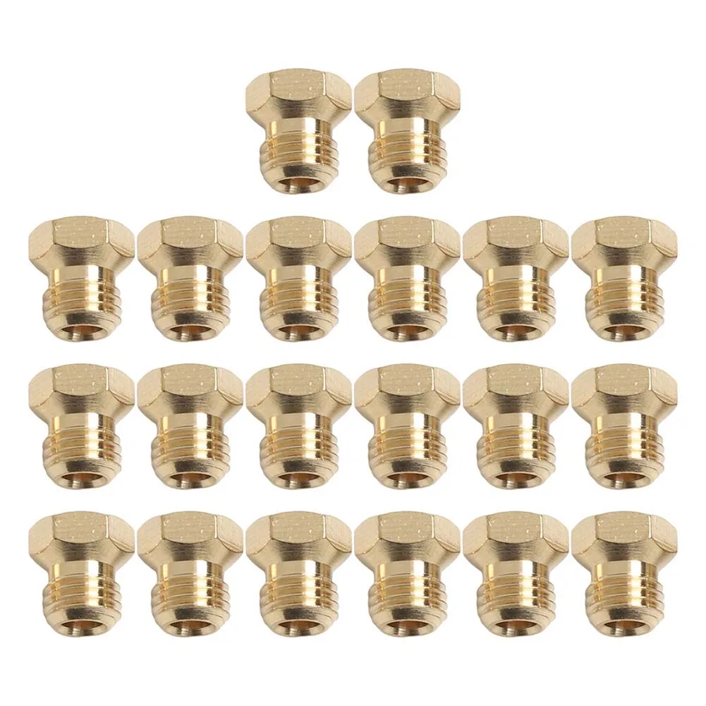 Propane to For LPG Burner Orifice Kit 20pcs 0.5mm Copper Nozzles for Low Pressure Gas Grill and Generator Conversion