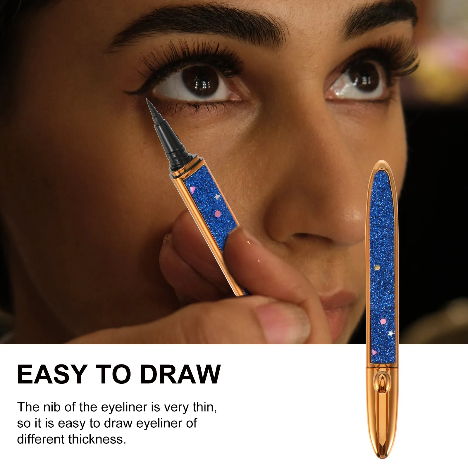 

Diamond Glitter Liquid Eyeliner Pen Smooth Quick-Drying Long-Lasting No Blooming Self-Adhesive Eye Liner For Women