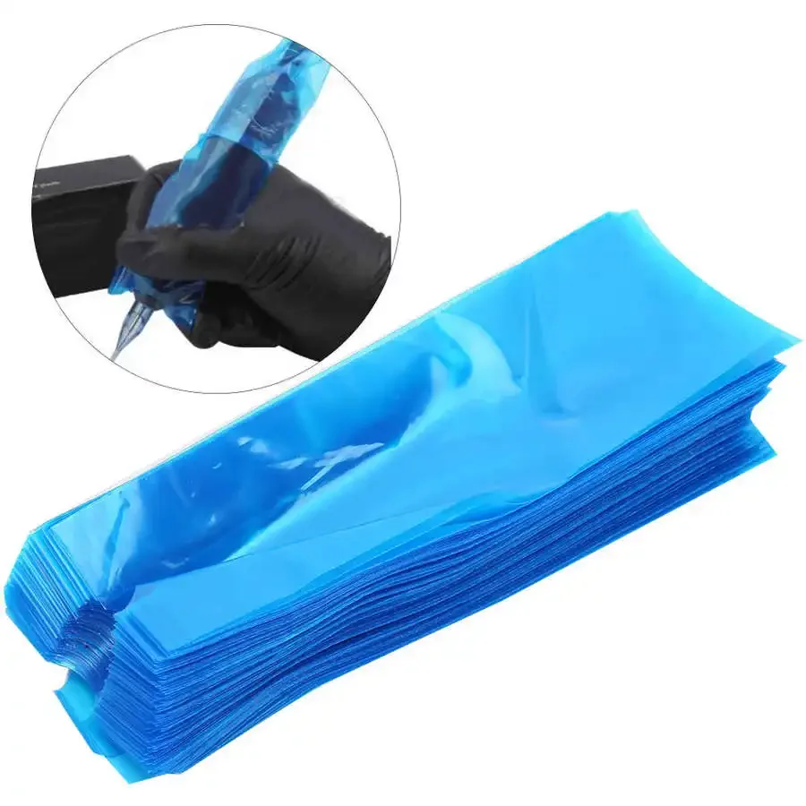 

200pcs / Box Disposable Blue Cartridge Tattoo Machine Covers Tattoo Pen Protective Bag Avoid Allergy Tattoo Machine Accessory